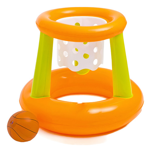 Juego Flotante Aro Basket Inflable + Pelota - Kidscool