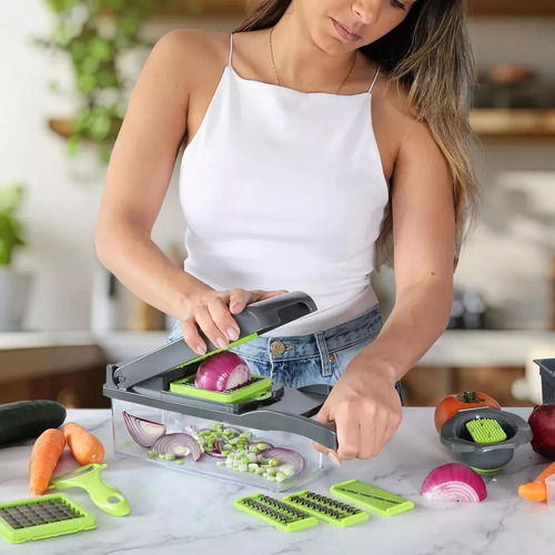 Kit De Picador De Verduras Rallador 10 In 1 Cortador Verde