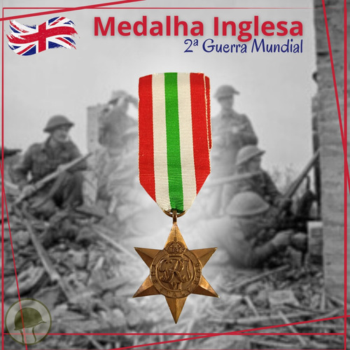 Estrela Inglesa Campanha Da Itália - 2ª Guerra Mundial