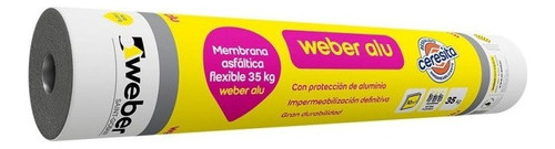 Imagen 3 de 5 de Membrana Asfáltica Aluminio Flexible Weber Alu 35 Kg Pintumm