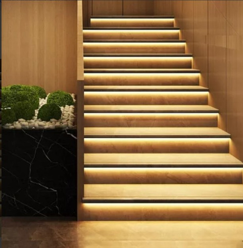 Fita Led Cob 5 Metros Branco Quente Com Fonte Alto Brilho