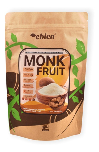 Monk Fruit Fruta Del Monje Ebien 400g Keto Sustituto Azúcar