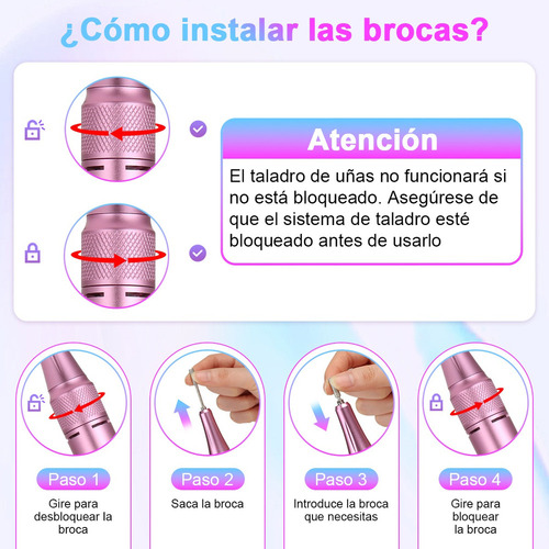 ' Broca Polidora De Unhas De Esmeril Profissional 35000 Rpm