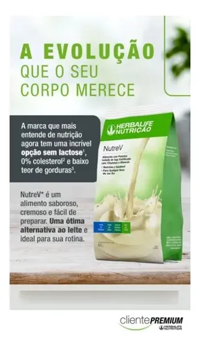 Nutrev Herbalife 672g Bebida Em Pó Vegetal Kit 4 Unidades