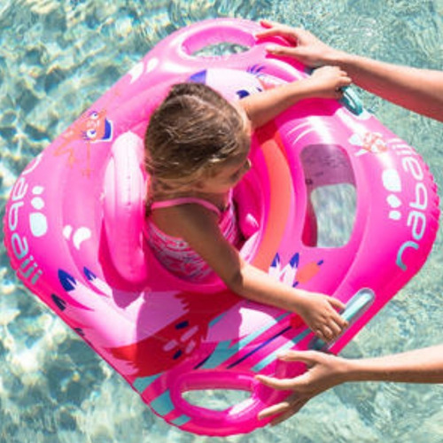 Silla Inflable Salvavidas Niña Flotador Bebe Rosa Rosa Chicle