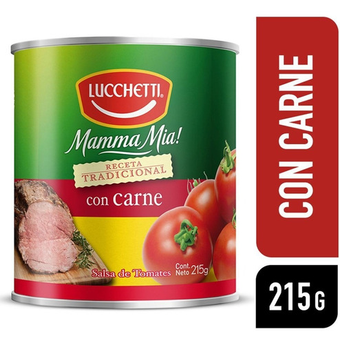 Salsa De Tomates Con Carne Mamma Mia Lucchetti 215g