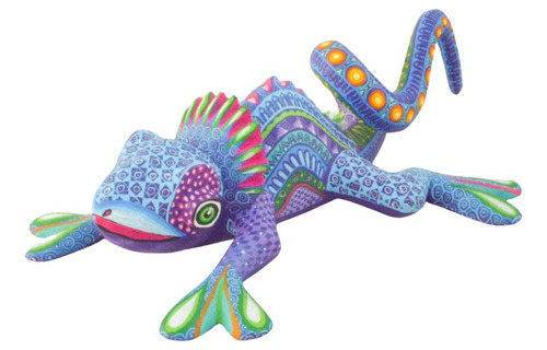 Alebrije Madera Camaleon Artesania Oaxaca Q004