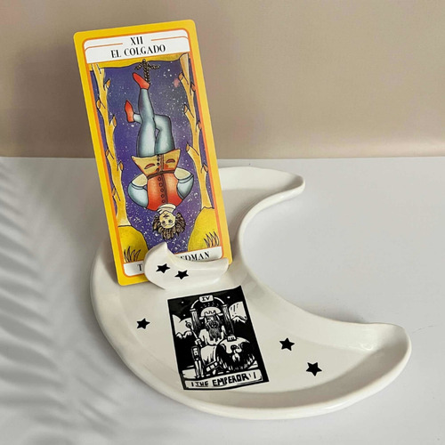 Imagen 1 de 3 de Porta Mazos Tarot Ceramica Lunar