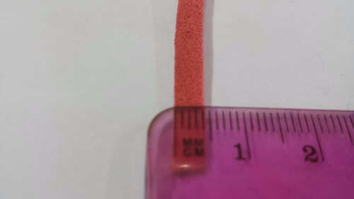 Fio Cordão Camurça Pulseira Colar 5mm Coral L5 Metros