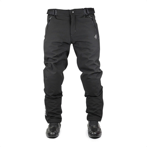 Pantalon Moto Softshell Con Protecciones 4 Stroke Town Negro