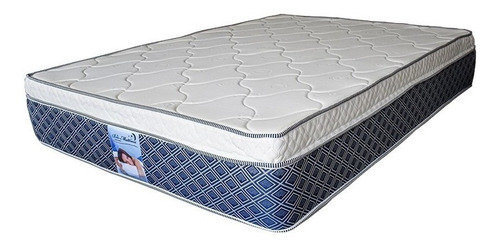 Colchón Queen de resortes Bio Mattress Resortes Superlastick Mystery azul - 150cm x 190cm x 30cm con pillow top