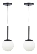 Comprar Kit 2 Pendentes Luminárias Jabuticaba Globo De Vidro - Preto