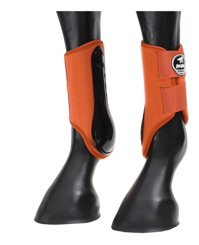 Caneleira Lateral Boots Horse Neoprene Laranja 26914