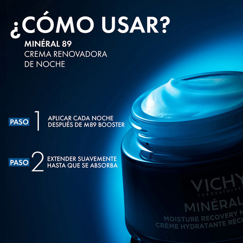 Vichy Minéral 89 Melatonina Crema Reparadora De Noche 50 Ml Todo Tipo De Piel Noche