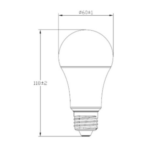 Caja X 10 Lámparas Led Value Classic A 12w Ledvance Osram Color de la luz Blanco frío