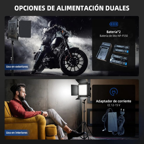 Luz Led De Video Fotografía Con Batería Profesional 800 Leds Cantidad De 800 Bombillas Rgb