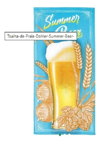 Toalha Banhão/praia Gigante Dohler Aveludada 76 X 1,52m Summer beer