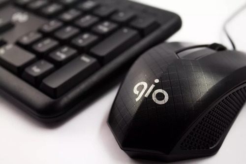 Imagen 5 de 6 de Kit Teclado Y Mouse Usb Gio G11 Negro Delgado Impermeable