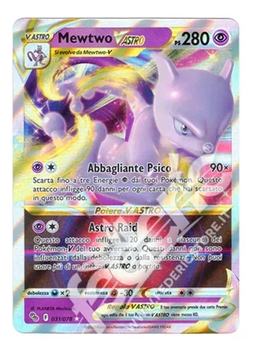 Carta Pokémon Go Mewtwo V Astro Ultra Raro Copag + Brinde