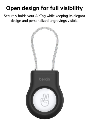 Belkin Apple Airtag - Soporte Seguro Con Cable De Alambre, B