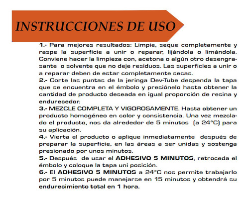 Pegamento Adhesivo Epoxico Transparente 5 Min 25ml Devcon