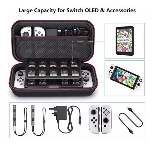 Imagen 2 de 8 de Funda De Kit De Accesorios Para Nintendo Switch Oled 17 En 1