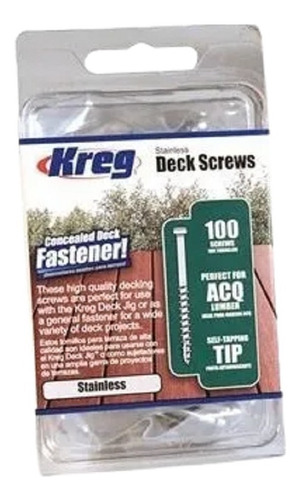 Imagen 1 de 5 de Tornillo Para Deck Protec-kote 100 U Sistema Kreg Deck Jig