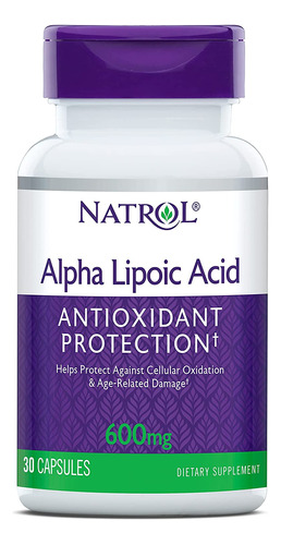 Natrol Ácido Alfa Lipoico 600 Mg, 30 Cápsulas