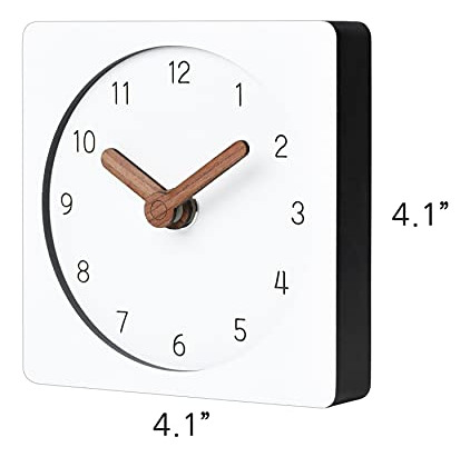 Reloj De Madera Silencioso Analógico Para Escritorio, Modern