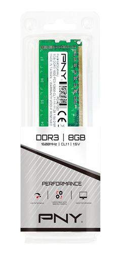 Memoria Ram 8gb Ddr3 Pny 1600mhz Performance Md8gsd31600bl