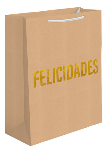 Bolsa Jumbo Dipak Kraft Felicidades (10 Pack) Color Marrón Claro