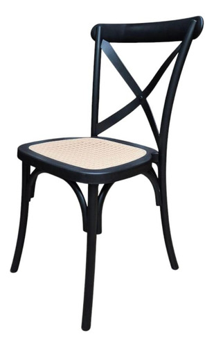 Kit 4 Cadeiras Katrina Rattan Cozinha Jantar Seat&co Estrutura Da Cadeira Preto