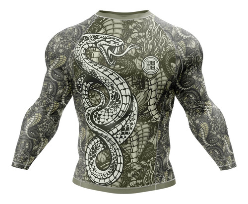 Imagem 1 de 4 de Rashguard Jiu Jitsu Luta Brasil Combate Cobra Naja