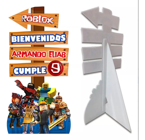 Figura Coroplast Letrero Bienvenida 1m Roblox