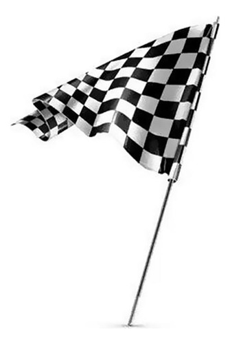 2 Racing Black And White Checkered Flag Banderín Party