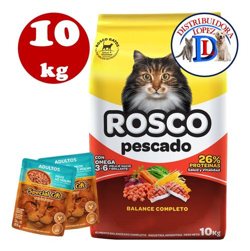Alimento Para Gatos Rosco 10 Kg + Regalo