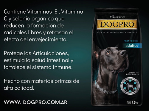 Imagen 9 de 9 de Alimento Balanceado Premium Dogpro X 30 Kg