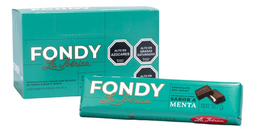 Pack X20 Chocolate Bitter Sabor a Menta 50g La Ibérica
