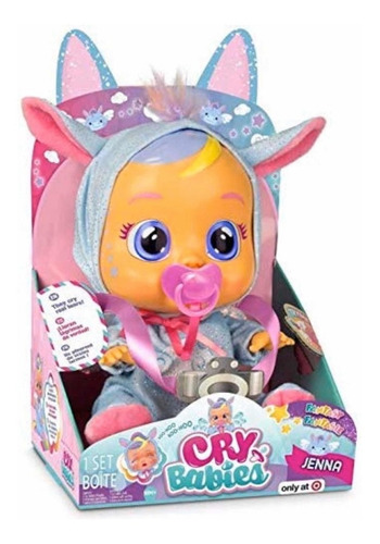 Imagen 2 de 5 de Cry Babies Unicornio Dreamy Llama Lena Muñeca Llora Baby Ed