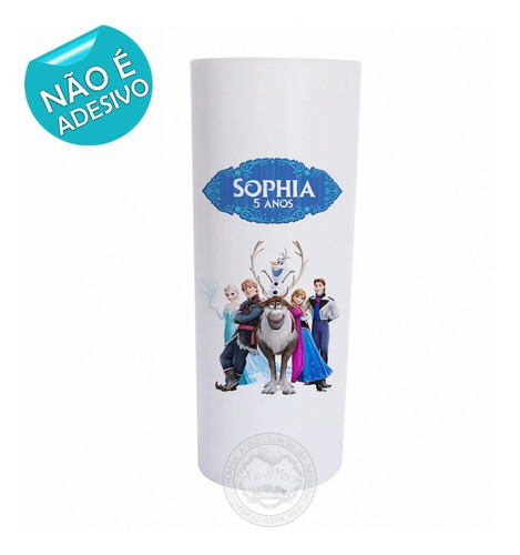 Imagem 3 de 3 de Copos Personalizados Long Drink 320ml Frozen