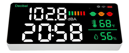 X Medidor De Som Led Decibel 2.4g Wifi Montado Na Parede