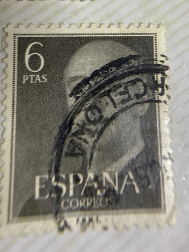Sello Postal De España De 1955 General Franco