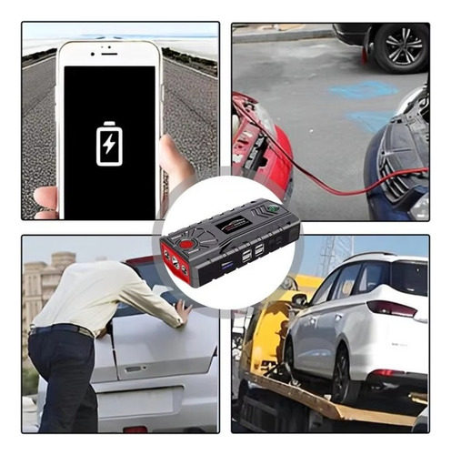 Arrancador De Batería 99900mah 12v Portátil Compresor Inflad