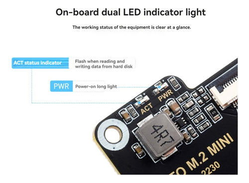 Placa Adaptadora Para Raspberry Pi5 Pcie A M.2 Compatible Co