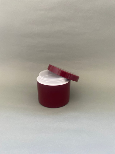Pote Doble Fondo P/crema X 100cc Cosmetica Bordo- 10 Unidade