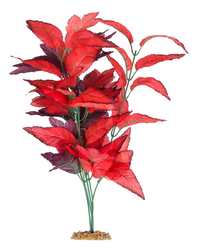 Imagitarium Rojo Fuego Planta De Acuario Seda, X-large.