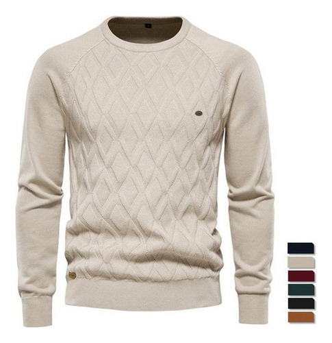 Men's Solid Color Long Sleeve Knit Shirt
