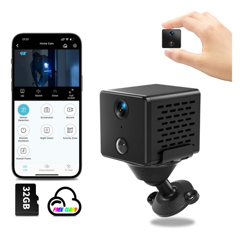 Mini Cámara Wifi Cámara Espía Oculta Almacenamiento En