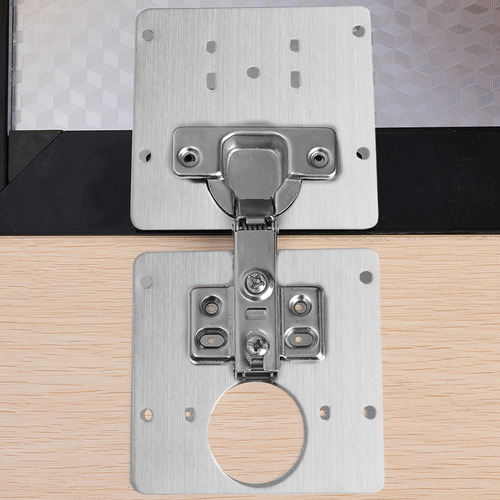 4 Placas 9*9cm Reparadoras Bisagra Armario Con Tornillos