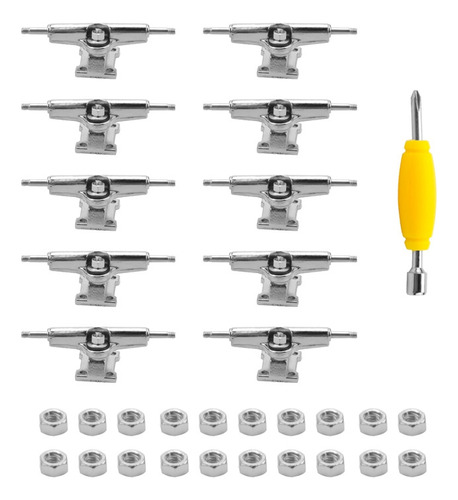 10 Tablas De Patineta Fingerboard Trucks De 29 Mm Con N